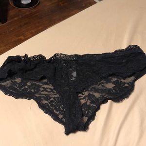 Black lace cheeky panties